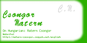csongor matern business card